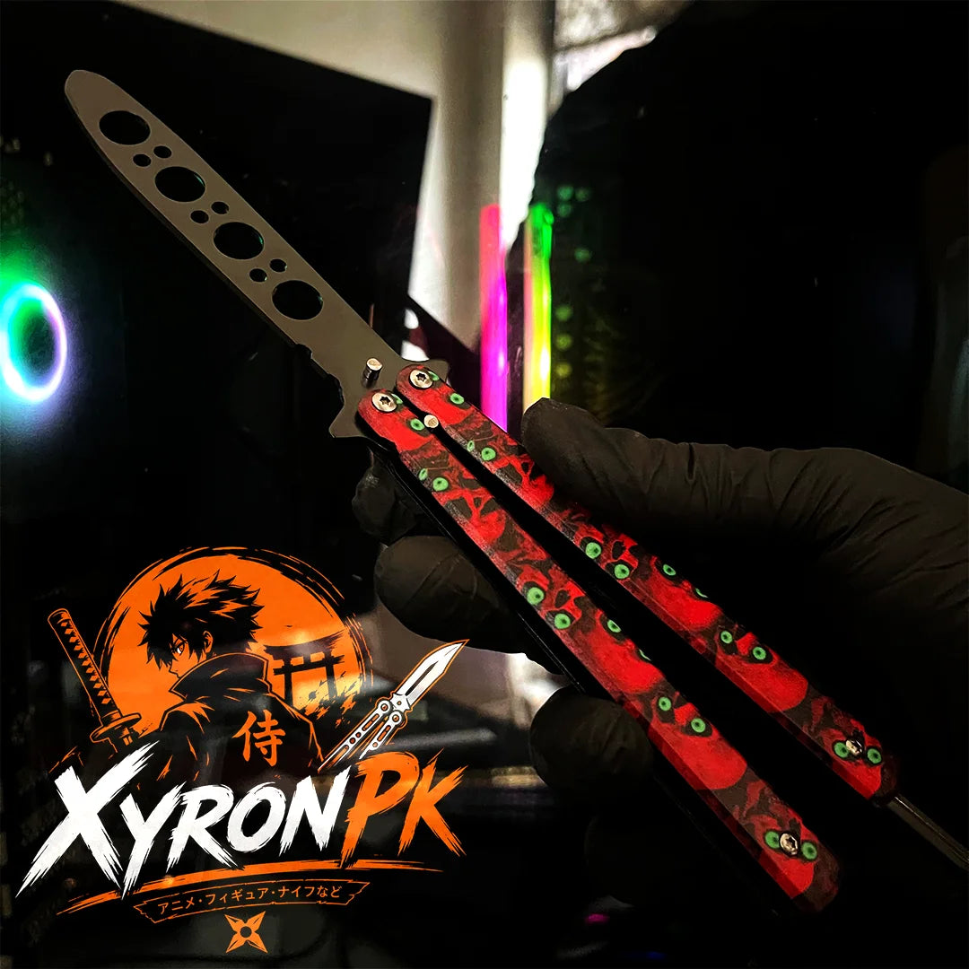 Butterfly Trainer Knife – Skull Edition | Premium Balisong Practice Knife